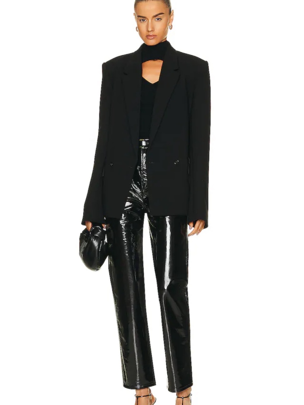 Agolde Black High-Shine Straight-Leg Pants